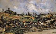 Paul Cezanne Pang Schwarz map of the villages near oil painting picture wholesale